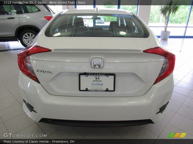 White Orchid Pearl / Black 2018 Honda Civic EX-T Sedan