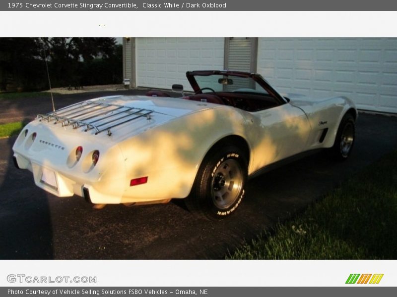 Classic White / Dark Oxblood 1975 Chevrolet Corvette Stingray Convertible