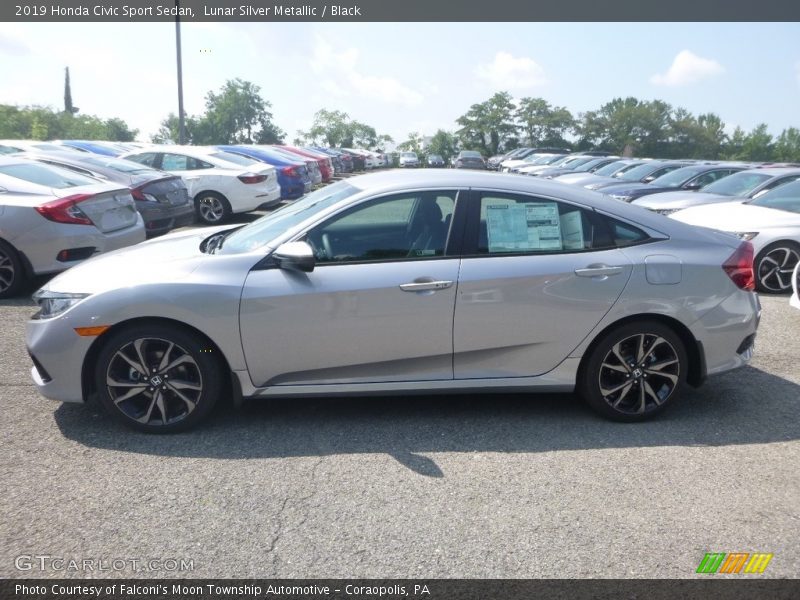 Lunar Silver Metallic / Black 2019 Honda Civic Sport Sedan