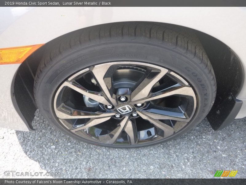Lunar Silver Metallic / Black 2019 Honda Civic Sport Sedan