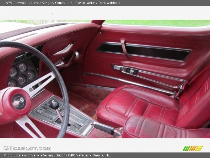 Classic White / Dark Oxblood 1975 Chevrolet Corvette Stingray Convertible
