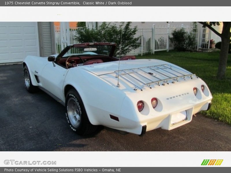 Classic White / Dark Oxblood 1975 Chevrolet Corvette Stingray Convertible