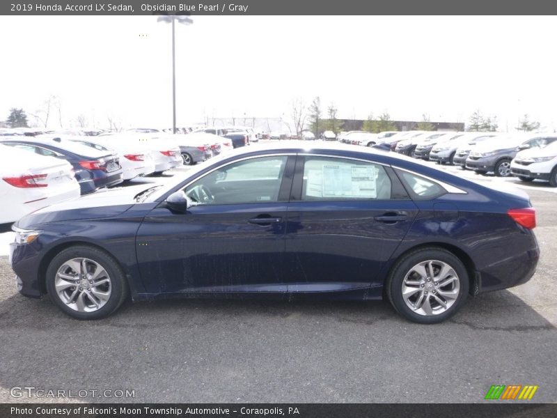 Obsidian Blue Pearl / Gray 2019 Honda Accord LX Sedan