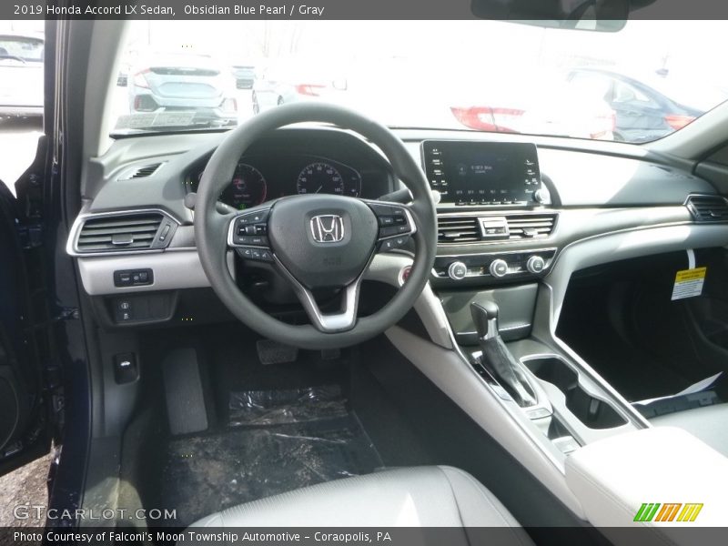 Obsidian Blue Pearl / Gray 2019 Honda Accord LX Sedan