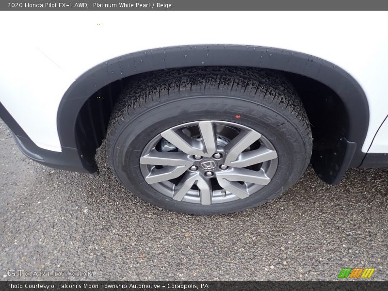 Platinum White Pearl / Beige 2020 Honda Pilot EX-L AWD