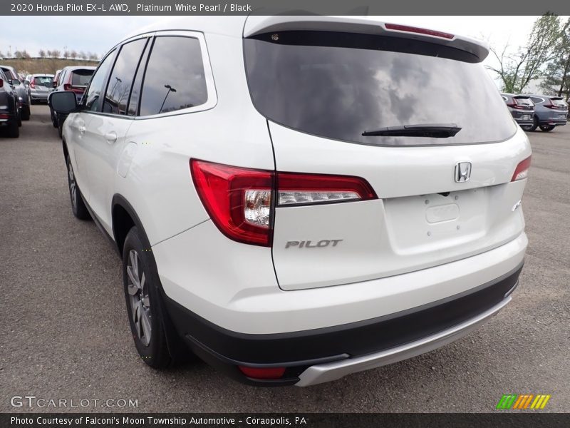 Platinum White Pearl / Black 2020 Honda Pilot EX-L AWD