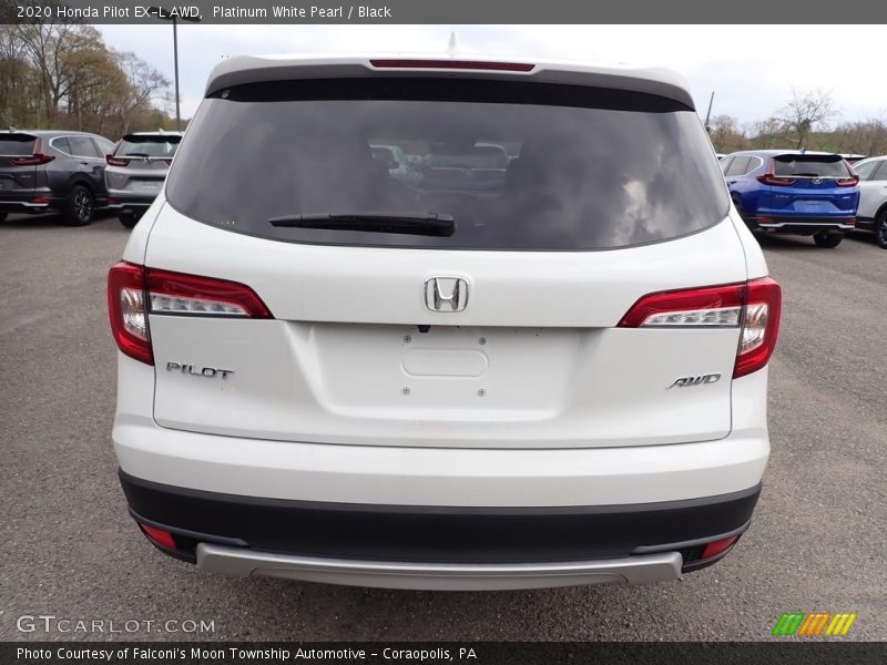 Platinum White Pearl / Black 2020 Honda Pilot EX-L AWD