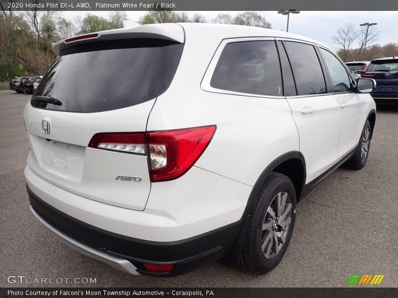 Platinum White Pearl / Black 2020 Honda Pilot EX-L AWD