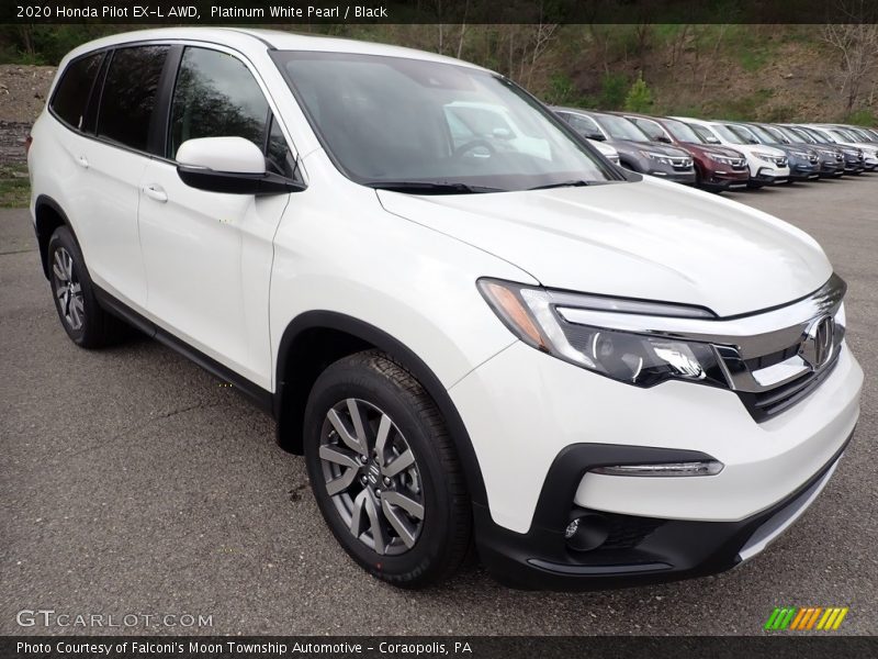 Platinum White Pearl / Black 2020 Honda Pilot EX-L AWD