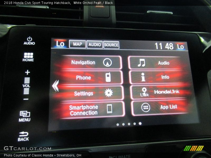 Controls of 2018 Civic Sport Touring Hatchback