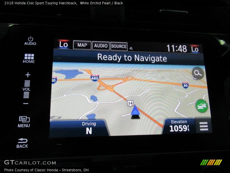Navigation of 2018 Civic Sport Touring Hatchback