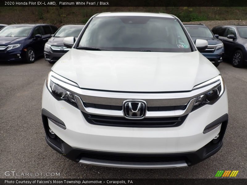 Platinum White Pearl / Black 2020 Honda Pilot EX-L AWD
