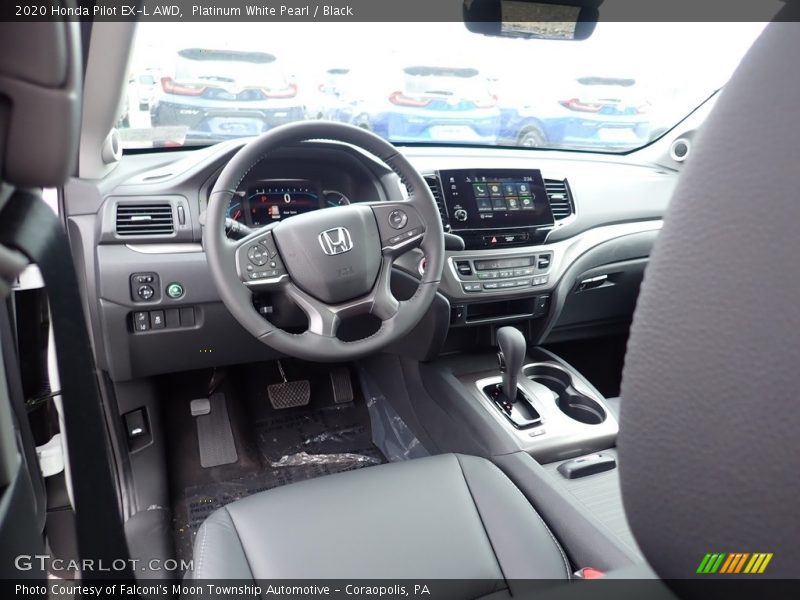 Platinum White Pearl / Black 2020 Honda Pilot EX-L AWD