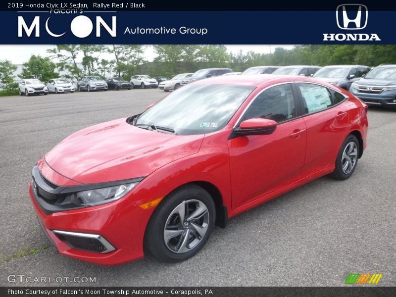 Rallye Red / Black 2019 Honda Civic LX Sedan