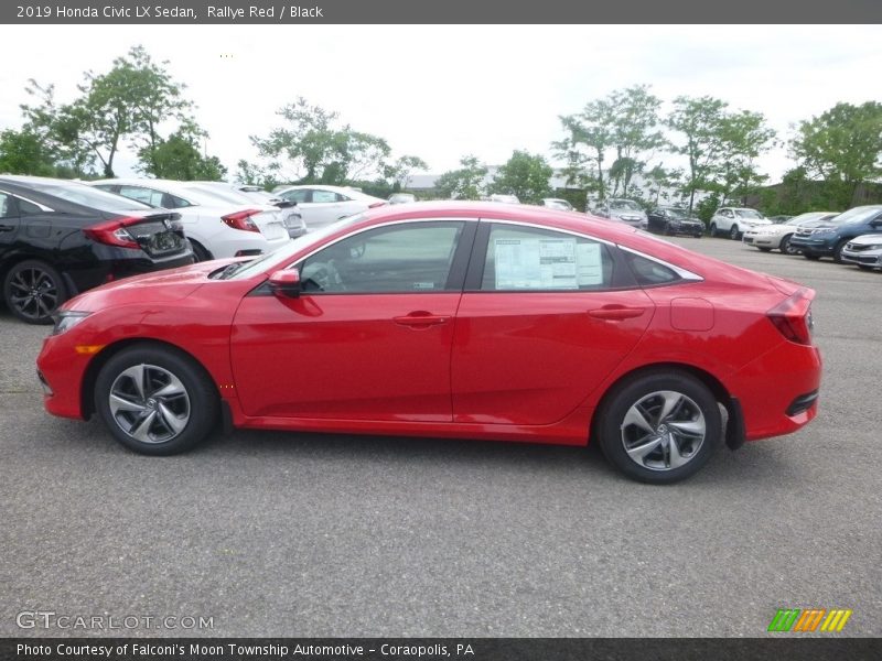 Rallye Red / Black 2019 Honda Civic LX Sedan