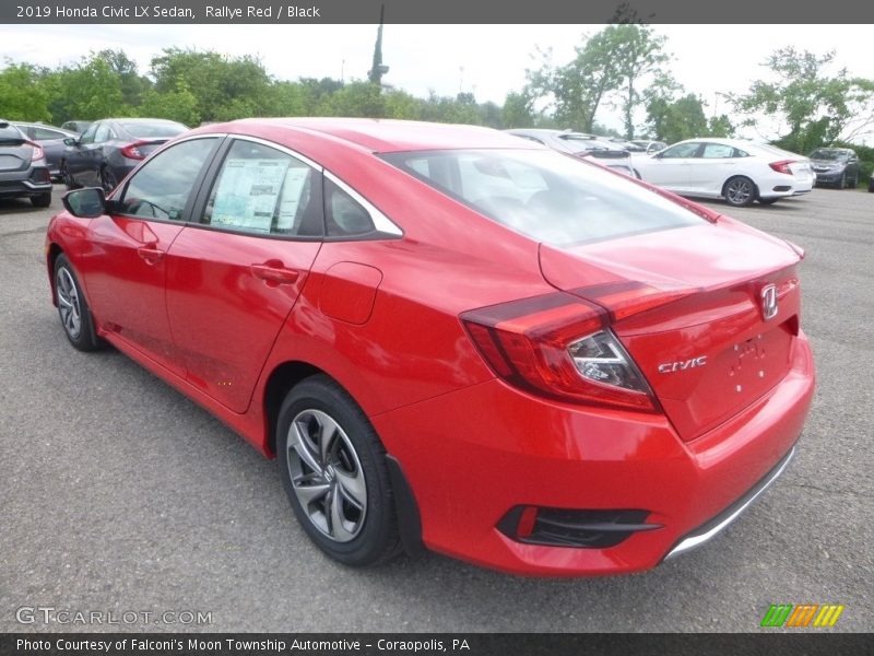 Rallye Red / Black 2019 Honda Civic LX Sedan