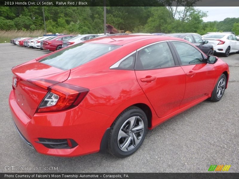 Rallye Red / Black 2019 Honda Civic LX Sedan