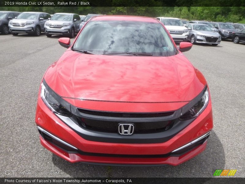 Rallye Red / Black 2019 Honda Civic LX Sedan