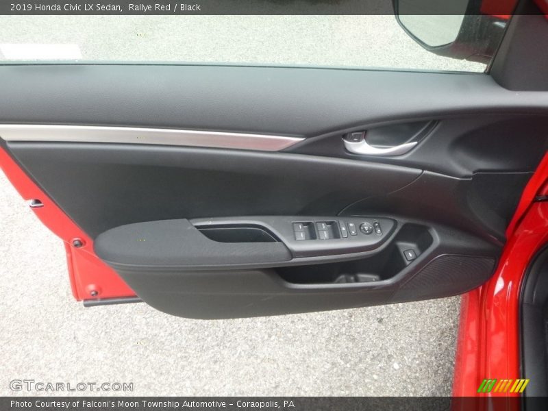 Rallye Red / Black 2019 Honda Civic LX Sedan