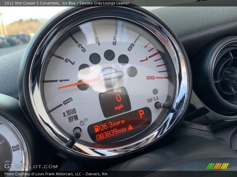 Ice Blue / Satellite Gray Lounge Leather 2012 Mini Cooper S Convertible
