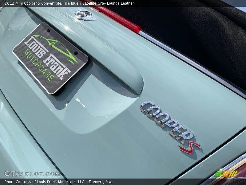 Ice Blue / Satellite Gray Lounge Leather 2012 Mini Cooper S Convertible
