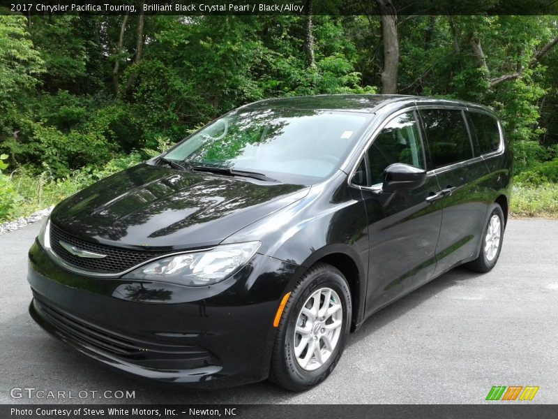 Brilliant Black Crystal Pearl / Black/Alloy 2017 Chrysler Pacifica Touring