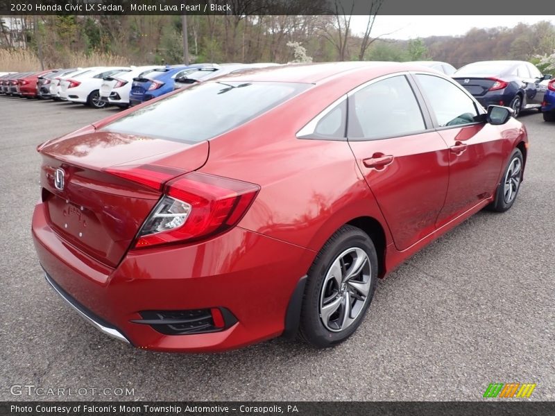 Molten Lava Pearl / Black 2020 Honda Civic LX Sedan