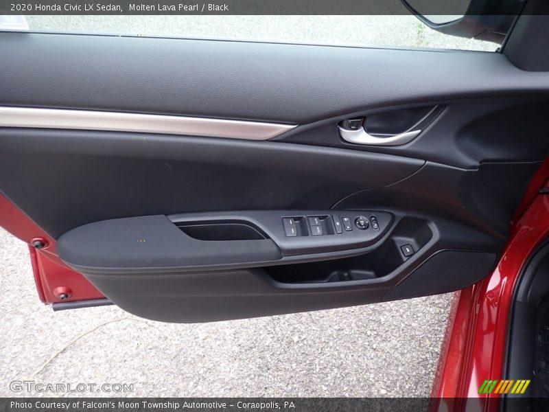Molten Lava Pearl / Black 2020 Honda Civic LX Sedan