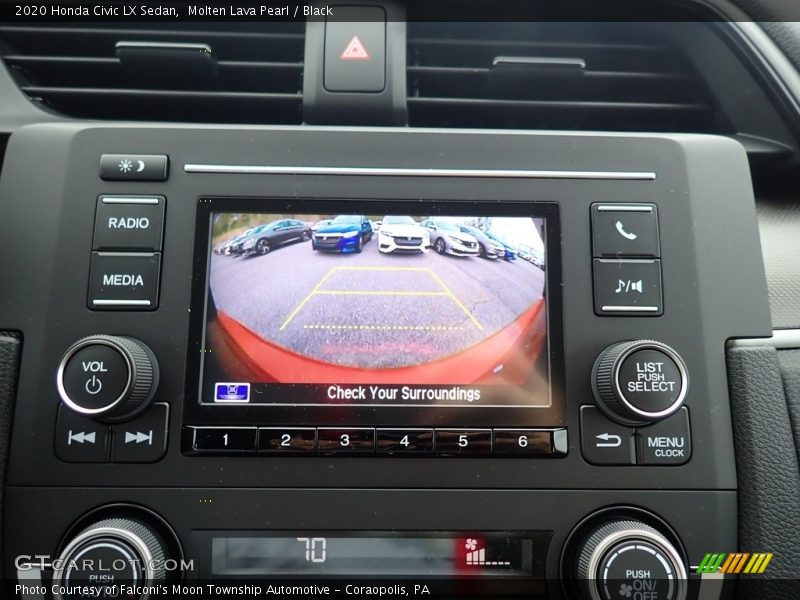 Molten Lava Pearl / Black 2020 Honda Civic LX Sedan