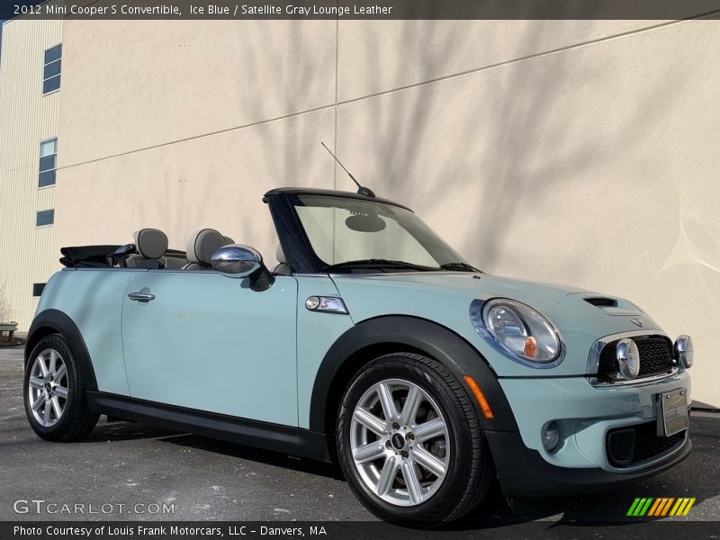 Ice Blue / Satellite Gray Lounge Leather 2012 Mini Cooper S Convertible