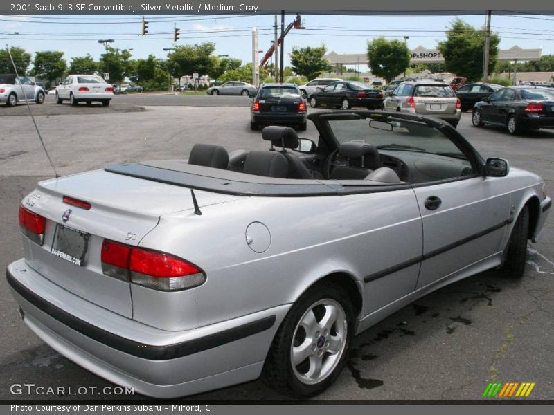 Silver Metallic / Medium Gray 2001 Saab 9-3 SE Convertible