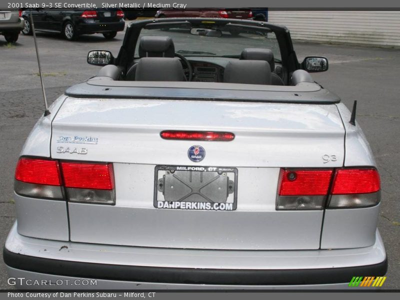 Silver Metallic / Medium Gray 2001 Saab 9-3 SE Convertible