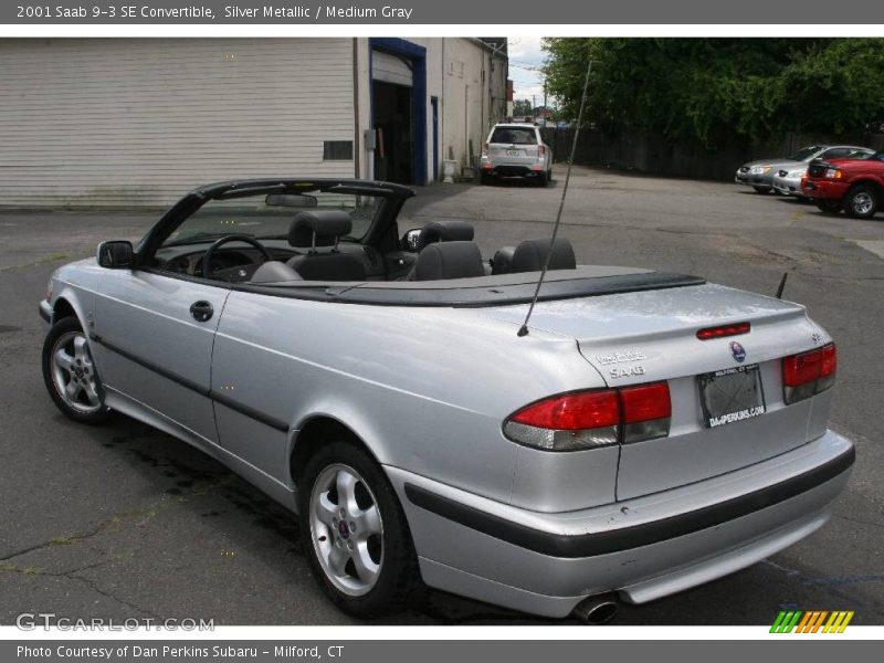 Silver Metallic / Medium Gray 2001 Saab 9-3 SE Convertible