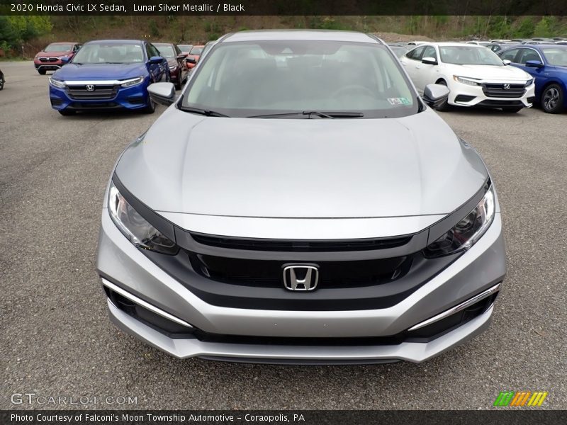 Lunar Silver Metallic / Black 2020 Honda Civic LX Sedan