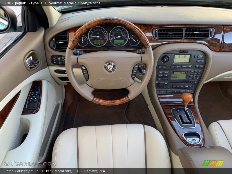 Seafrost Metallic / Ivory/Mocha 2007 Jaguar S-Type 3.0