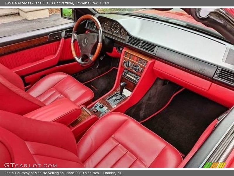 Front Seat of 1994 E 320 Convertible