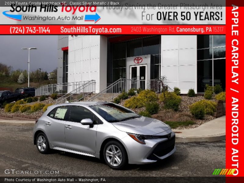 Classic Silver Metallic / Black 2020 Toyota Corolla Hatchback SE