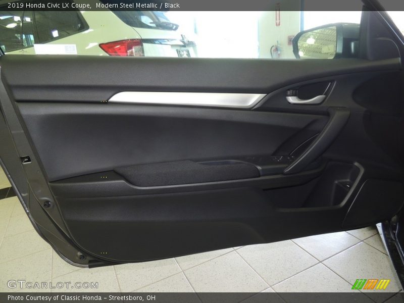 Modern Steel Metallic / Black 2019 Honda Civic LX Coupe