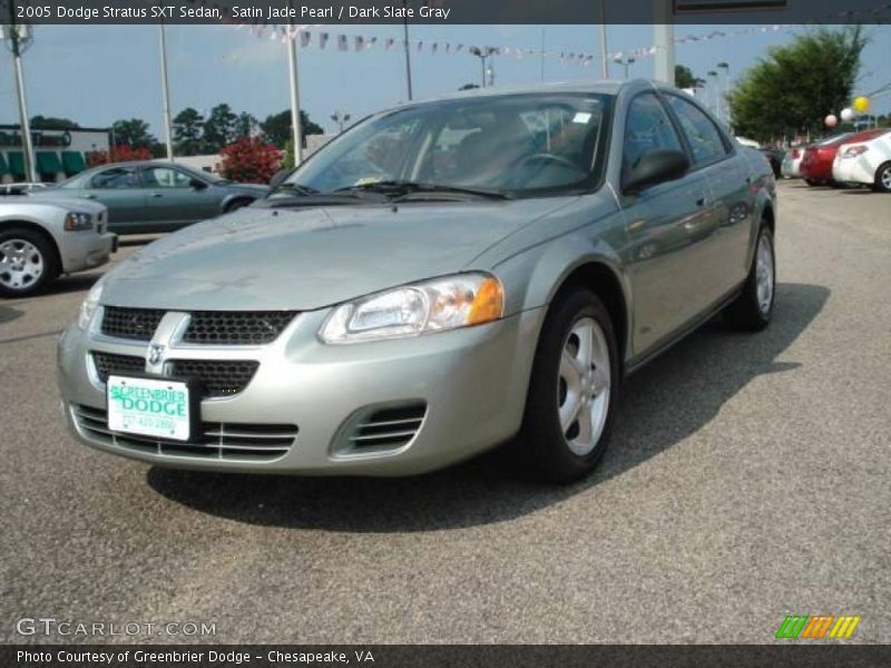 Satin Jade Pearl / Dark Slate Gray 2005 Dodge Stratus SXT Sedan