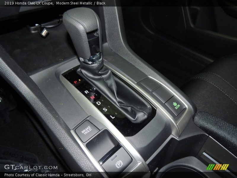 Modern Steel Metallic / Black 2019 Honda Civic LX Coupe
