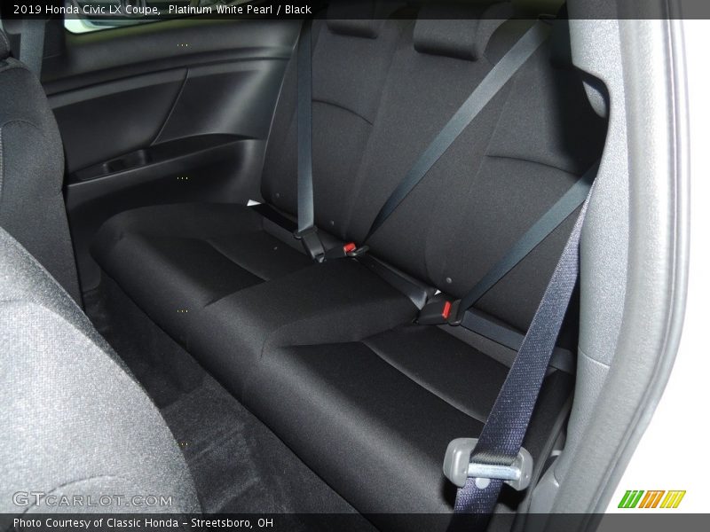 Platinum White Pearl / Black 2019 Honda Civic LX Coupe
