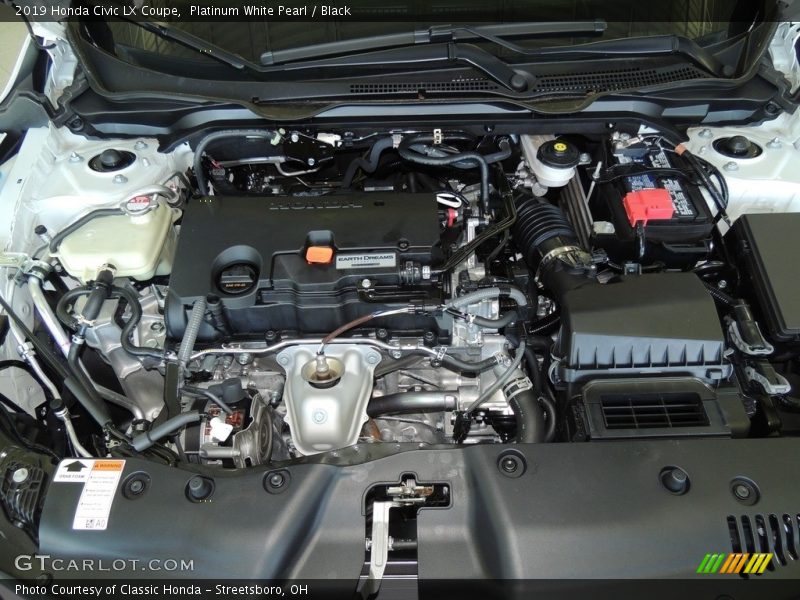 Platinum White Pearl / Black 2019 Honda Civic LX Coupe