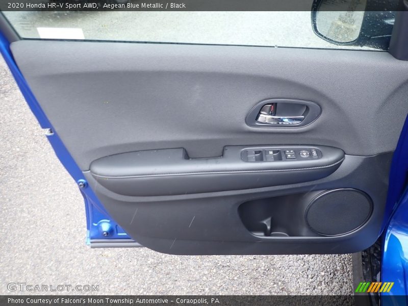 Aegean Blue Metallic / Black 2020 Honda HR-V Sport AWD