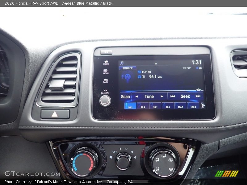 Aegean Blue Metallic / Black 2020 Honda HR-V Sport AWD