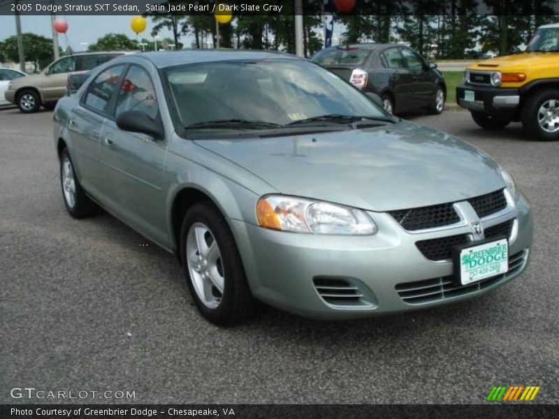 Satin Jade Pearl / Dark Slate Gray 2005 Dodge Stratus SXT Sedan