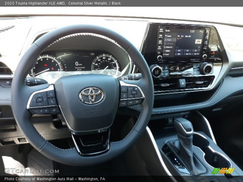 Celestial Silver Metallic / Black 2020 Toyota Highlander XLE AWD
