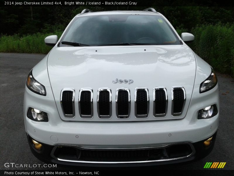 Bright White / Iceland - Black/Iceland Gray 2014 Jeep Cherokee Limited 4x4