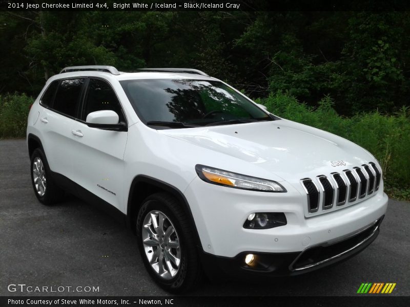Bright White / Iceland - Black/Iceland Gray 2014 Jeep Cherokee Limited 4x4