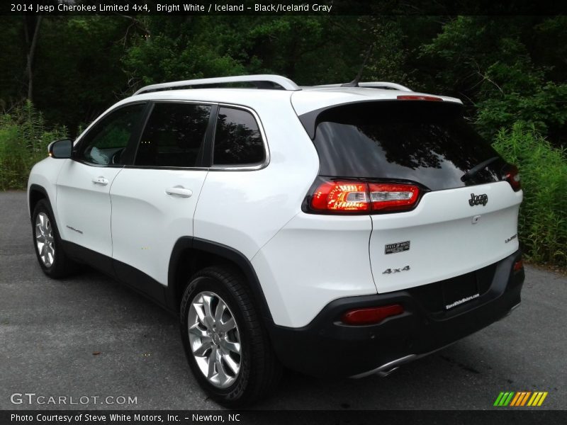 Bright White / Iceland - Black/Iceland Gray 2014 Jeep Cherokee Limited 4x4
