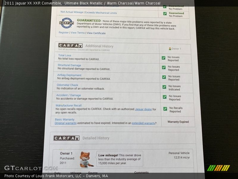 Ultimate Black Metallic / Warm Charcoal/Warm Charcoal 2011 Jaguar XK XKR Convertible